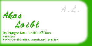 akos loibl business card